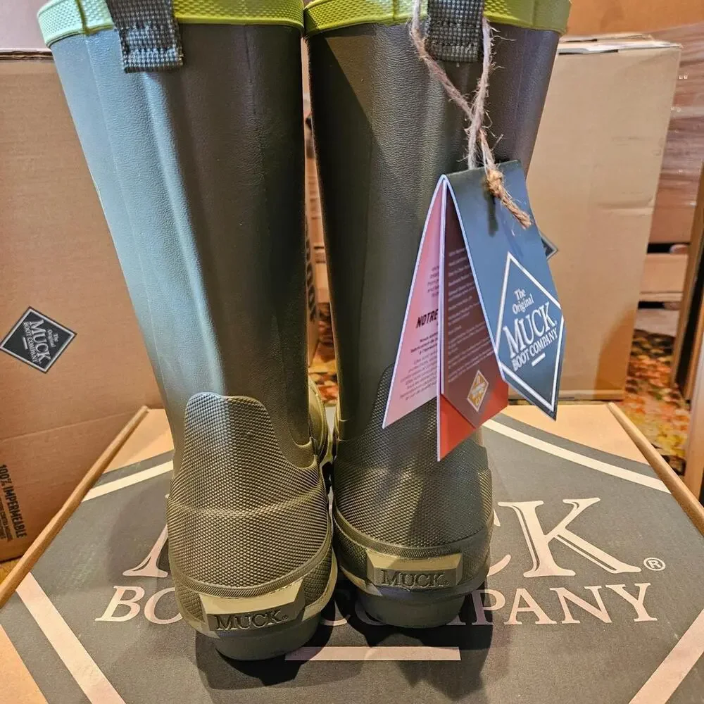 SZ 14 Muck boots green waterproof rubber